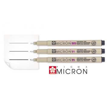 Pigma Micron Archival Ink fineliner, flere str./farver